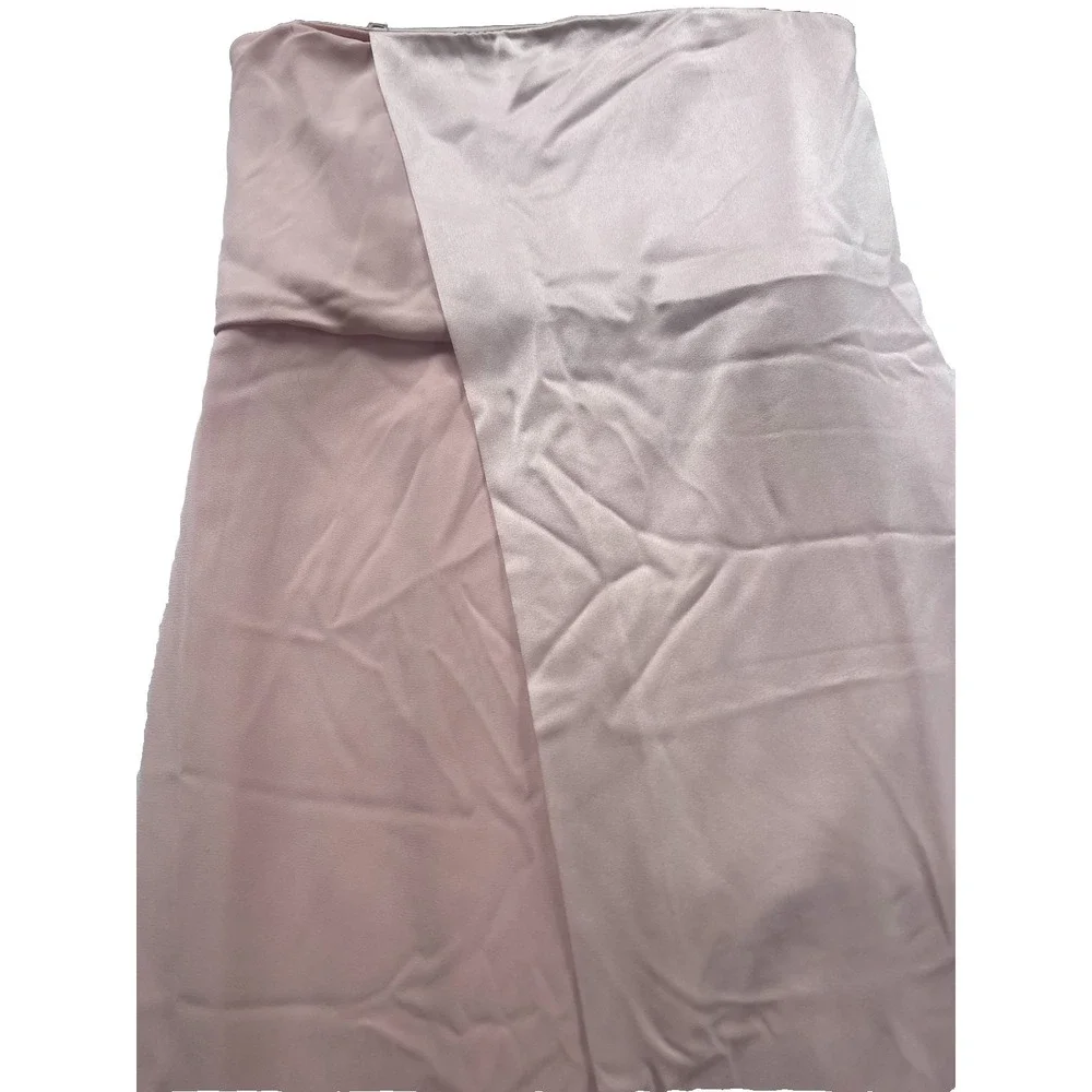 NWT Halston Heritage 'Barely Pink' Strapless Gown with Silk Overlay Size 10 - Picture 2 of 15